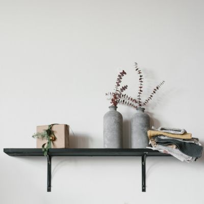 Black Wall Mounted Shelf 72"x24"